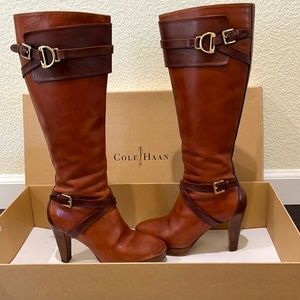 Cole Han x Nike Air Poppy Bit Tall Leather Boot. Size 5.5B